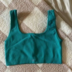 Set active teal square neck bra - barely worn - size M